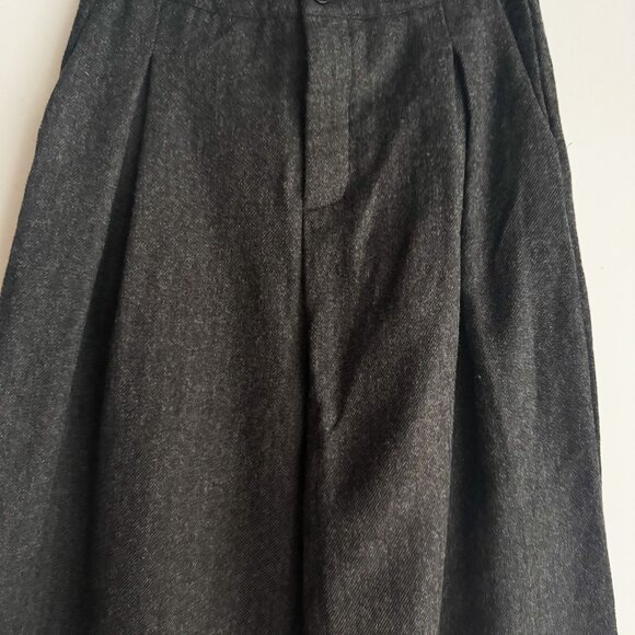 Elsa Esturgie Paris Dark Grey Wool Wide Leg Pants 40 MAde in France - Picture 2 of 4